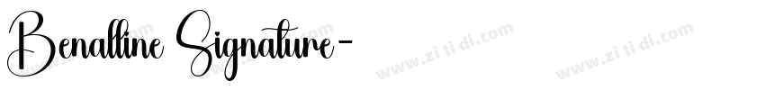 Benalline Signature字体转换 Benalline Signature字体转换